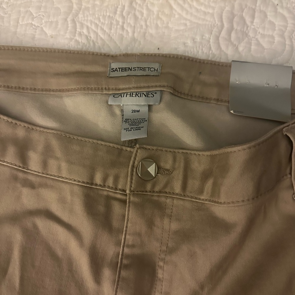 Catherines Women’s Khaki Chinos - Picture 2 of 6